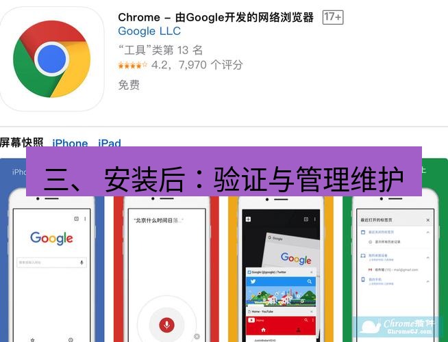 谷歌浏览器下载 三、 安装后：验证与管理维护